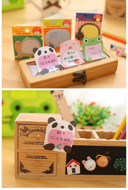 10Pcs/Lot Cute Cartoon Animal Tearable Note Book Posted it Sticky Notes Notepad Memo Pads Children Gifts School Office Supplies
