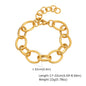 Chunky Stainless Steel Link Chain Bracelet For Woman, Gold Plated Layering Bracelets Wristband Waterproof Jewelry