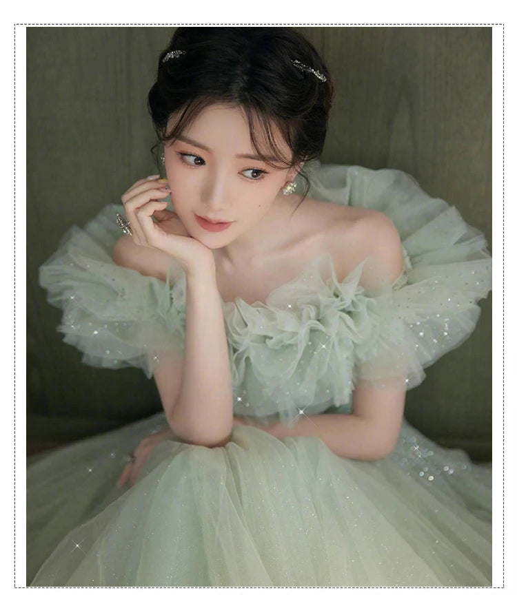 Ele een Evening Gown for Women High-End Luxury Fairy T Performance Host Dr Korean Sle Floral Mid-Waist Slim Fit