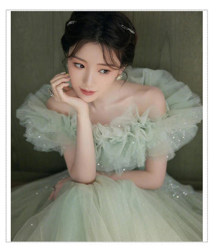 Ele een Evening Gown for Women High-End Luxury Fairy T Performance Host Dr Korean Sle Floral Mid-Waist Slim Fit