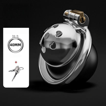 Male Super Mini Stainless Steel Chastity Cage Breathable Hole Lock Cock Ring BDSM Bondage Sissy Gay Adult Toy 18+