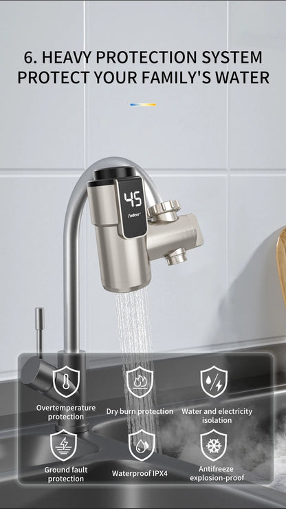 Fudeer Electric Water Heater Kitchen Faucet Conector Instant Hot Water Tap Adapter 220V  Water Heater Bathroom Accessories