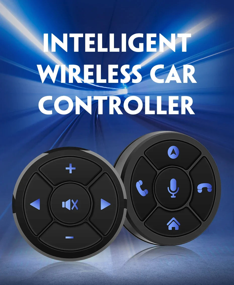 Junsun Universal Car Wireless Steering Wheel Control Button for for Android Autoradio 8 Key Functions Cup Shape With LED Light