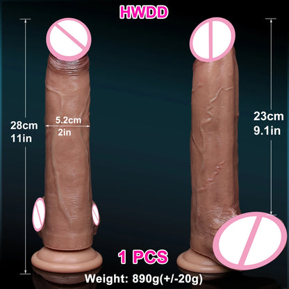 Huge Realistic Brown Giant Long Dildo Soft Silicone Vaginal Masturbators Penis Erotic Toy for Women Suction Cup Thick Glans Dick