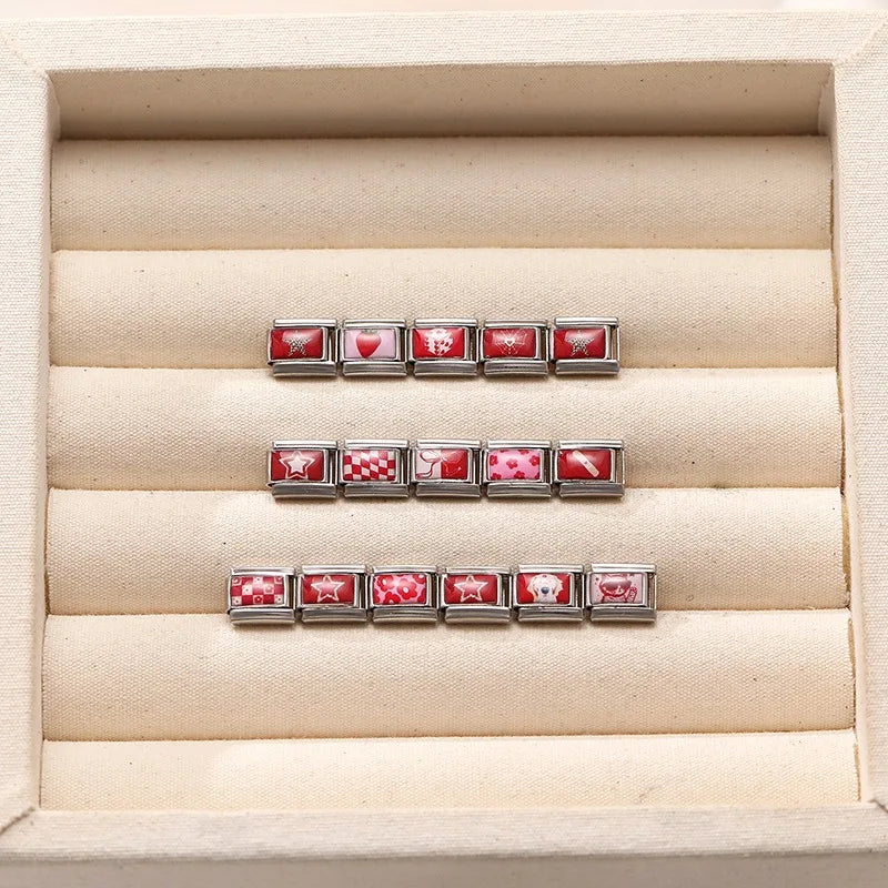 Wholesale Cute Animal Swimming Dogs Cats Sheep Charm Bracelet Fit 9mm Bracelet Stainless Steel Italian Links Making DIY Jewelrys