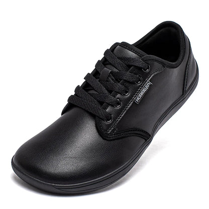 HOBIBEAR Unisex Wide Barefoot Shoes Women Men Zero Drop Minimalist Sneakers Artificial Leather Trail Walking Shoes