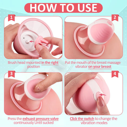 Breast Enhancement Sucking Vibrator Rotating Vacuum Pump Bra Sucker AV Breast Massager Female Nipple Stimulation Masturbator