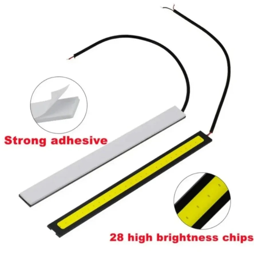 LED COB daytime running lights 17cm waterproof car lighting car interior design 12V 6500K high brightness strip lights