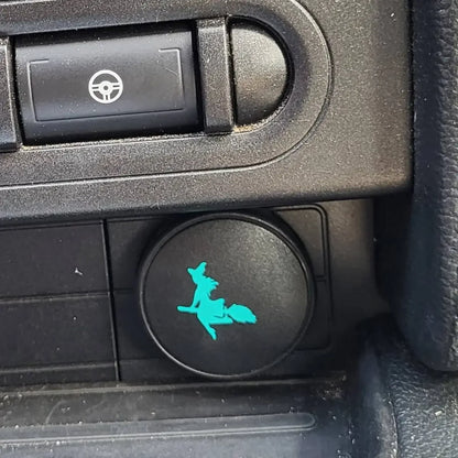 Witch Vinyl Decals for Blank Car Buttons Spooky Halloween Auto Accessories for Women Car Interior Decor Accessories