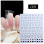 3d Nail Art Stickers Red Black White Love Hearts Stars Clouds French Full Tips Adhesive Nail Decals Slider For Manicure