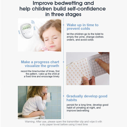 Wireless Bedwetting Alarm Pee Alarm with Receiver10-20M Range Vibration Reminding  for Boys Grils Kids Potty Training Elder Care