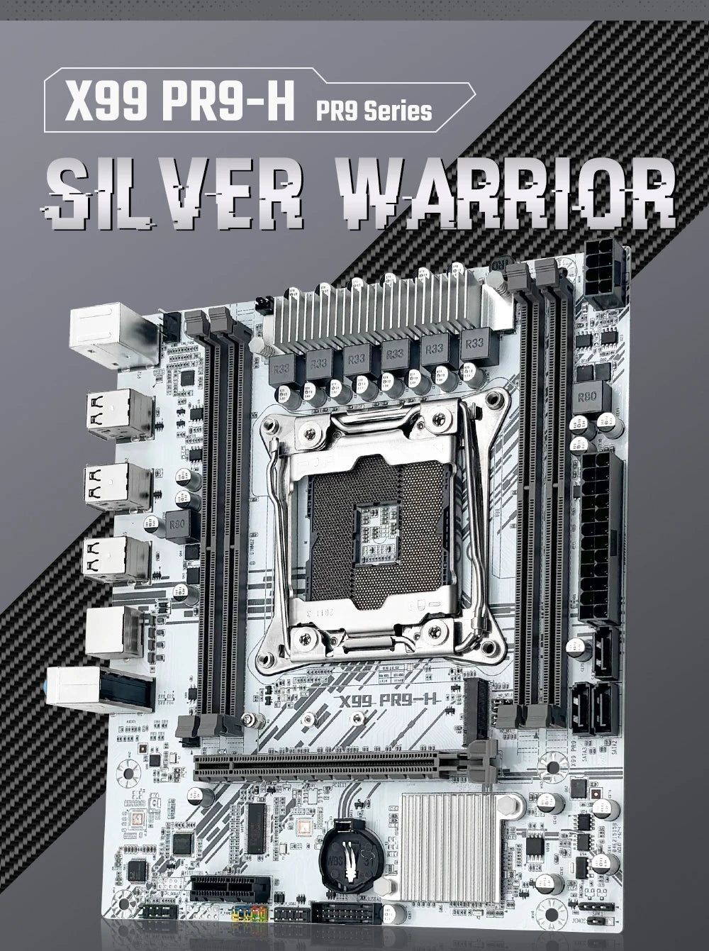 MACHINIST White X99 Motherboard Kit Set Optional Xeon E5 2640 V4 LGA 2011-3 CPU DDR4 2*8G=16GB RAM NVME/SATA M.2 PR9-H Combo