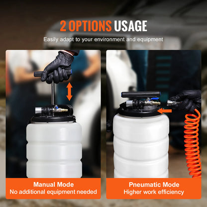 SucceBuy 6.5L/15L Pneumatic Fluid Extractor with Suction Hose Oil Changer Fuel Pump for Automotive Fluids Vacuum Evacuation