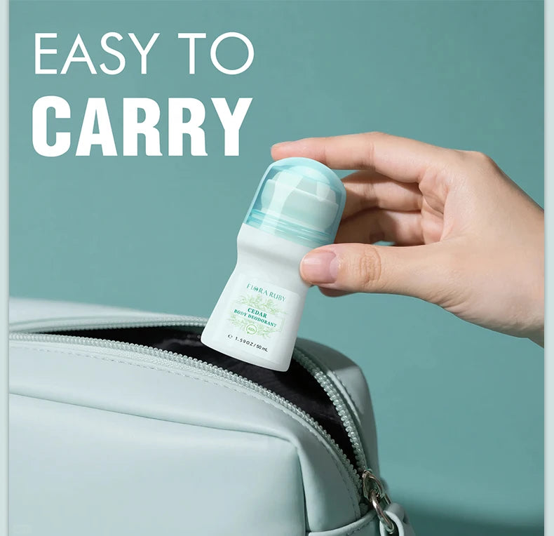 1 PC Flora Ruby Light Green Series Deodorant Roll On w omen's and men all-purpose   Deodorant Roll Aluminum Free easy to carry a