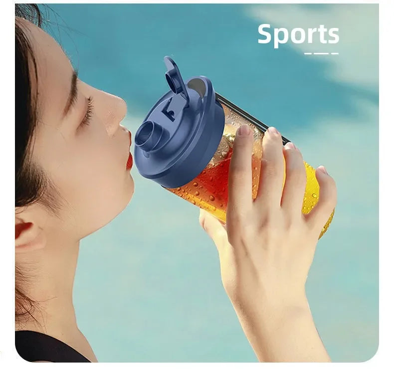 Portable Fruit Juicer Blenders Outdoor Personal Electric Mini Bottle Home USB Charge 6 Blades Double Cup Juicer Machine