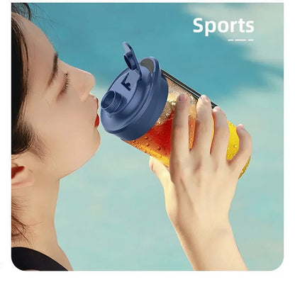 Portable Fruit Juicer Blenders Outdoor Personal Electric Mini Bottle Home USB Charge 6 Blades Double Cup Juicer Machine