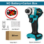Gisam Cordless Electric Impact Screwdriver 688NM Power Tool Rechargeable Brushless Wrench Driver Kit for Makita 18V Battery Pins