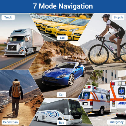 XGODY Portable 9'' Truck Motorhome GPS SAT NAV Lorry Navs AV-IN HD Large Screen
