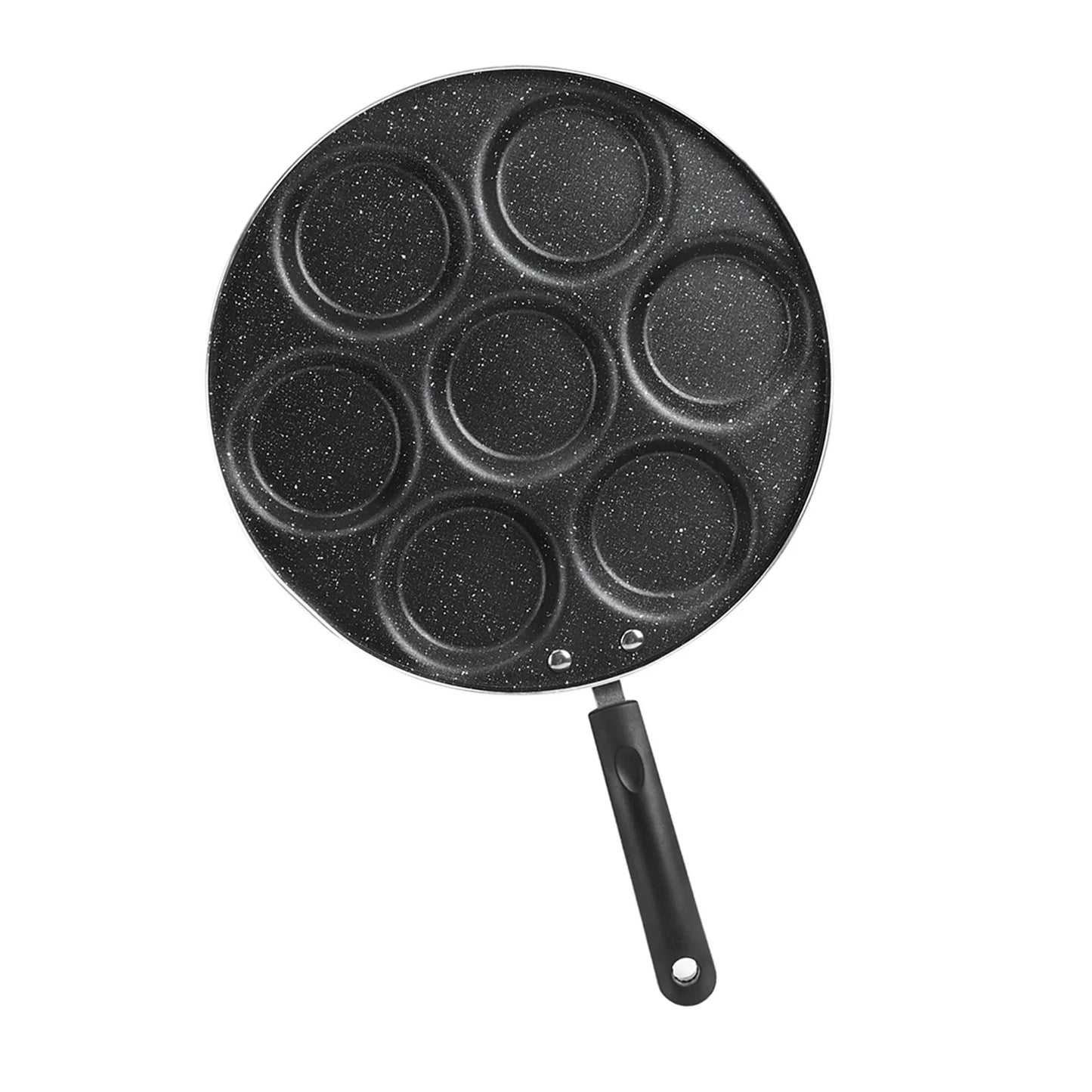 7 Holes Frying Pan Non-stick Egg Burger Mold Household Egg Frying Pan Kitchen Supplies