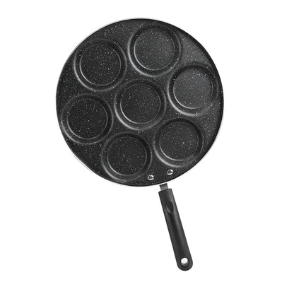 7 Holes Frying Pan Non-stick Egg Burger Mold Household Egg Frying Pan Kitchen Supplies