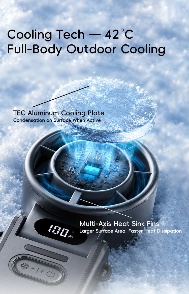 Portable High Speed Cooling Handheld Fan 3600mAh Rechargeable 100 Wind Speeds Adjustable Mini Foldable Air Cooling Turbo Fan