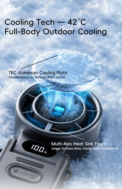 Portable High Speed Cooling Handheld Fan 3600mAh Rechargeable 100 Wind Speeds Adjustable Mini Foldable Air Cooling Turbo Fan