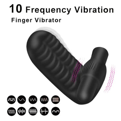 Sex Toys Finger Sleeve Vibrator G Spot Massage Clit Stimulate Female Masturbator For Women Lesbian Orgasm Adult Products