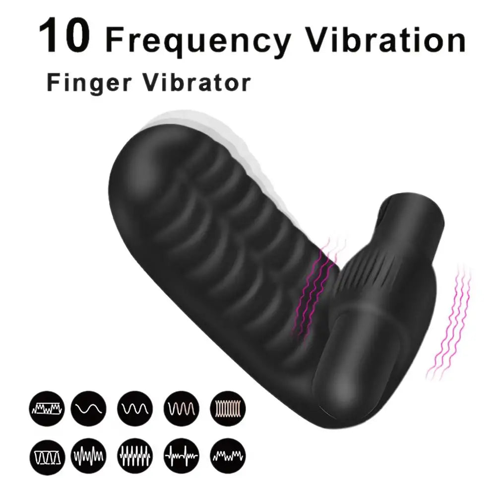 Sex Toys Finger Sleeve Vibrator G Spot Massage Clit Stimulate Female Masturbator For Women Lesbian Orgasm Adult Products
