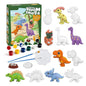 Arts and Crafts Set Painting Kit Unpainted DIY Dinosaur Space Projects Creative Blank Model Toys Graffiti Montessori Educational