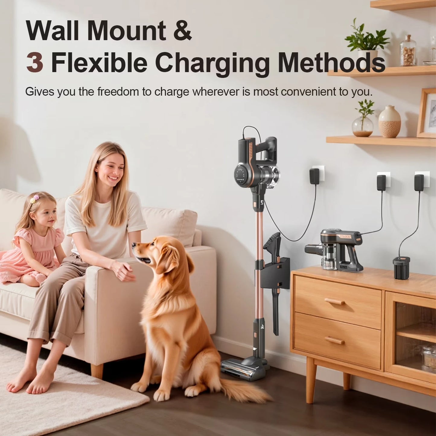 INSE S7P 465W Cordless Vacuum Cleaner 45KPA Strong Suction for Pet Hair and Carpet 55Mins Runtime Household Cleaning