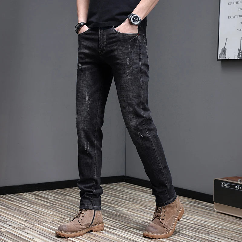 2026 Men's Slim Casual Street Classic Skinny Jeans Pencil Jeans Trendyy Stretch Style Comfortable Casual Fashion Versatile