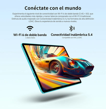 Teclast P33 Android 15 Tablet, 10.1 Inch IPS, Allwinner A333, 9GB(3GB+6GB) RAM 64GB ROM (Expandable 1TB), WiFi 6, 6000mAh, 5MP Camera, Metal Body, Tablet PC