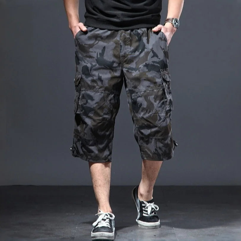 MRMT 2026 Brand Mens Capri Pants with Multiple Pockets Cargo Pants Casual Middle-aged Men Shorts Pant for Male Man Cropped Pants