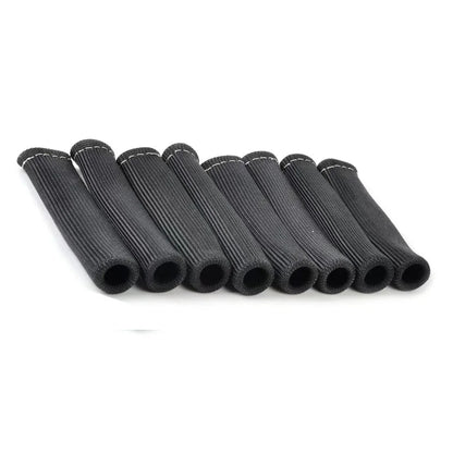 8PCS Sleeve Heat Shield Cover 2500 Degree Spark Plug Wire Boots Protector Spark Plug Cable Heat Insulation Wrap Titanium Fiber