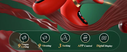 APP Control Clitoral Sucker Vibrator Tongue Licking Nipple Vagina Massager Clit Stimulator Female Masturbation Sex Toy for Women