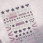 Gold Silver Metal Nail Stickers Dark Retro High-end Cross Nail Art Accessories Sticker Back Blue Nails 3D Decorations Decals DIY