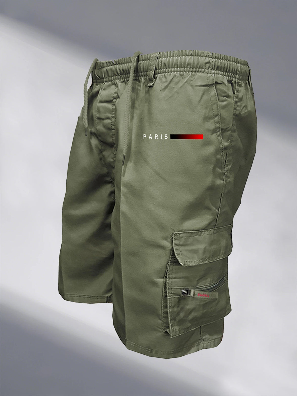 Men's Tactical Shorts Elastic Waist Cargo Work Shorts Men Outdoor Casual Street Style Jogging Shorts Loose Work Casual Shorts