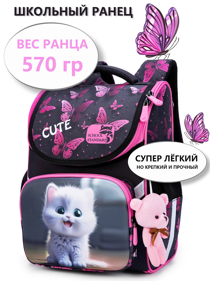 Girls School Backpack Orthopedic Cartoon Children Primary School Students Bags Kids Satchels feminina Bookbag 7-9 Years mochilas