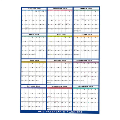 NEW Large Wall Calendar Dry Erase 12 Month Wall Annual Calendar 2026 Yearly Schedule Organizer For Indoor Home Fridge Office