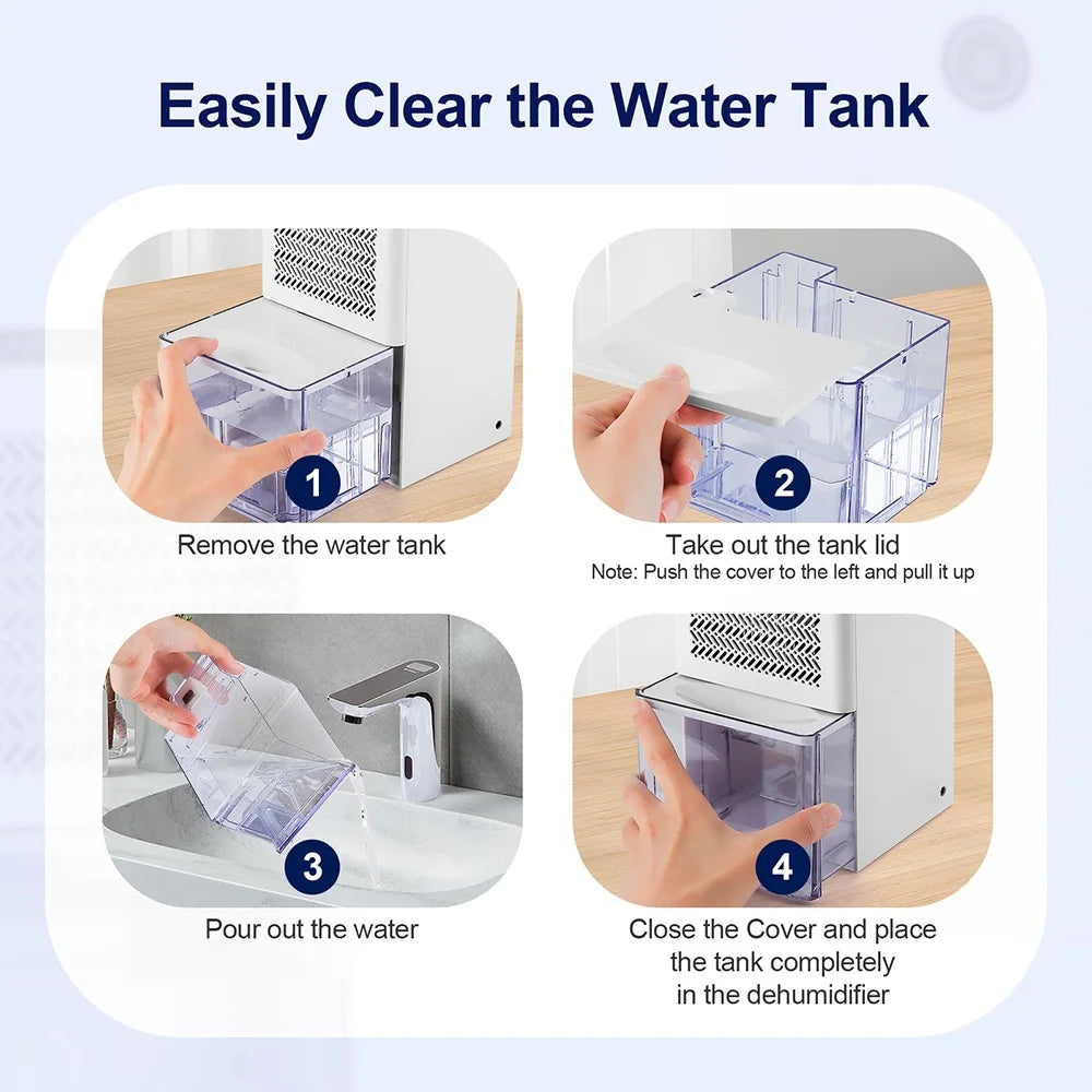 1L Small Dehumidifier Mini Air Dehumidifier Home Moisture Absorbers Air Dyer Indoor Moisture Remover Deodorizer Air Purifier