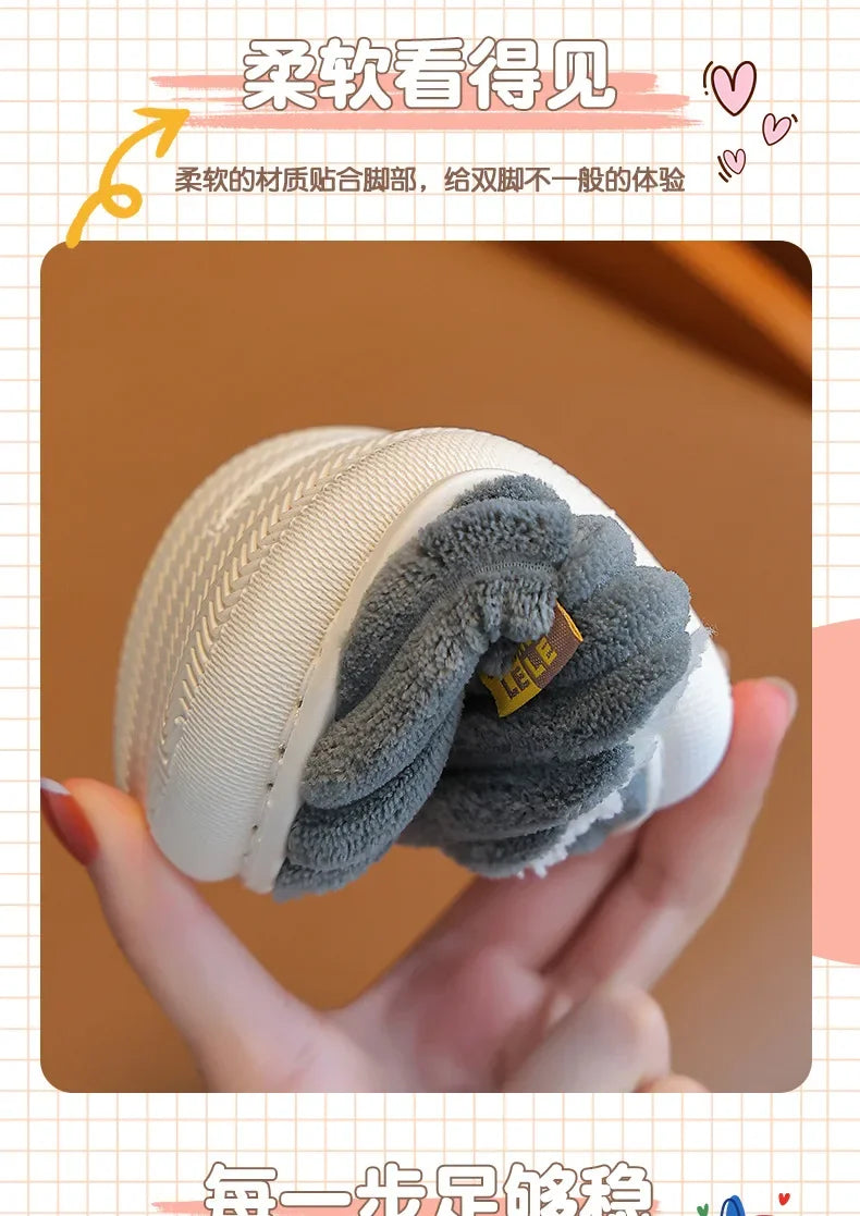 Winter warm cotton slippers for adults and children Toe Wrap Cotton Slippers Thick Soft Sole Slides Men Women Non-slip Shoes