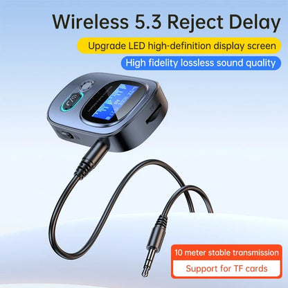 VIKEFON Car AUX Bluetooth Audio Receiver Transmitter TF Card Jack RCA Airplane Wireless Adapter Mic for TV PC Headphone Speaker