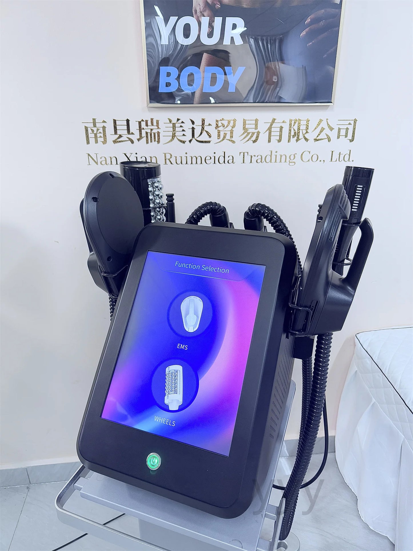 EMS Vacuum Inner Ball Roller 360 Degree Rolling Cellulite Massage Weights Loss Machine Body Muscle Body Slimming Fat Removal
