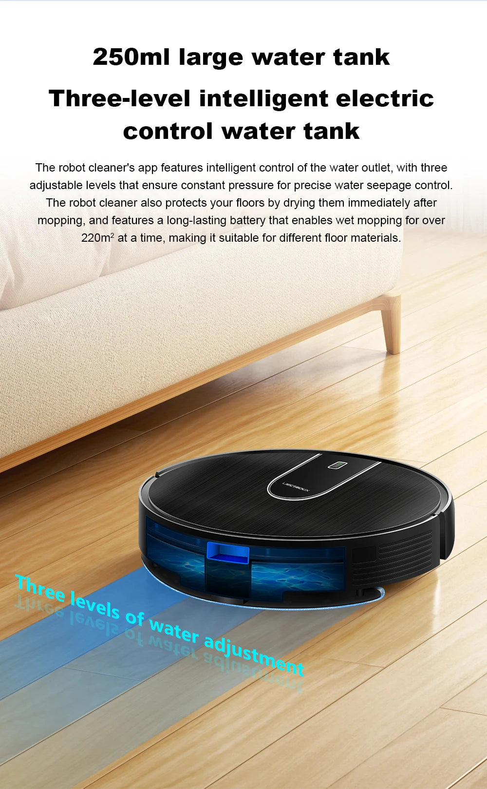 Robot Vacuum Cleaner LIECTROUX N7S-U,Smart Mapping,WiFi App,6KPa,5200MAH ,Brushless Motor,Ideal for Pet Hair