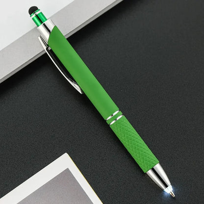 New 3in1 Multi-function Pen Capacitive Pen with LED Light 1.0mm Ballpoint Pen Stationery Screen Touch Gadgets Construction Tools