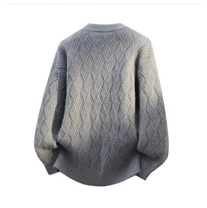 Warm Knitted Pullover 2025 New Winter Men's O-neck Casual Sweater High-quality Men's Pullover Clothing Size 4XL
