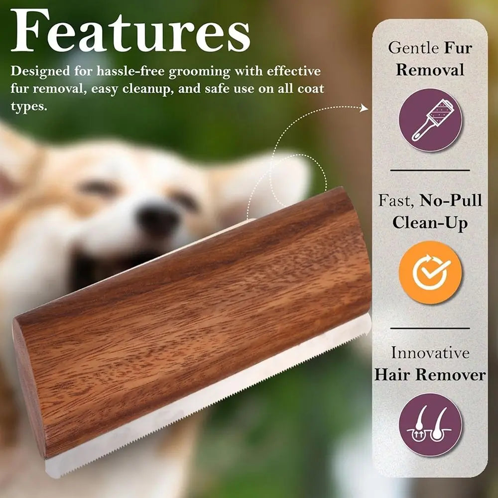 1Pcs New Wooden Handle Horse Grooming Brush Stainless Steel Teeth Shedding Horse Hair Scrapers Grooming S/M/L Cleaning Tool
