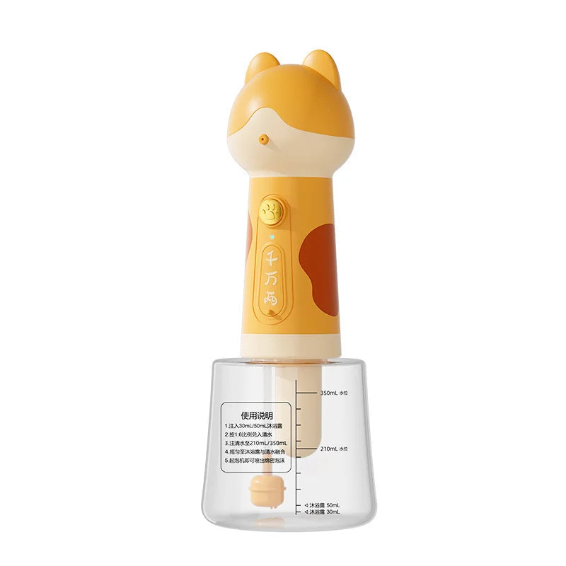 Pet Automatic Foam Dispenser 1:6 Dilution Scale Cat Dog Bath Bubble Maker One Touch Foaming Machine Pet Grooming Bath Supplies