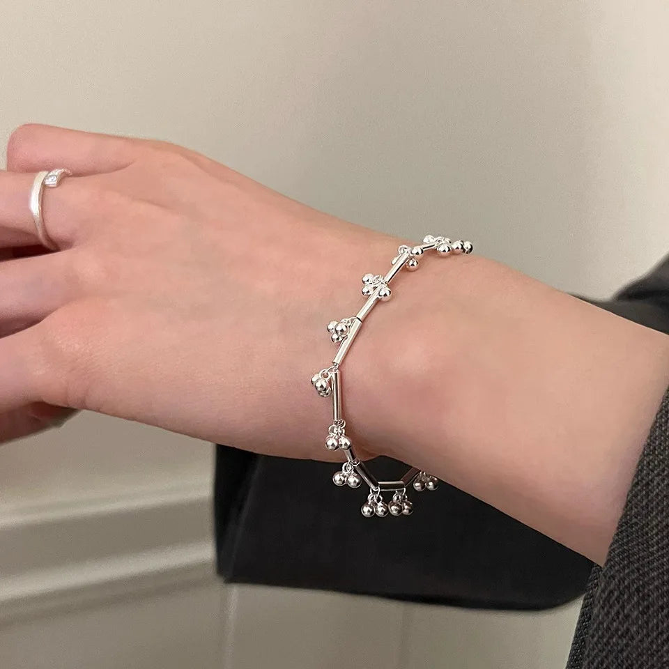 VENTFILLE 925 Sterling Silver Butterfly Bracelet for Girl Bead String Design Insect Fashion Versatile Jewelry Gift Dropshipping