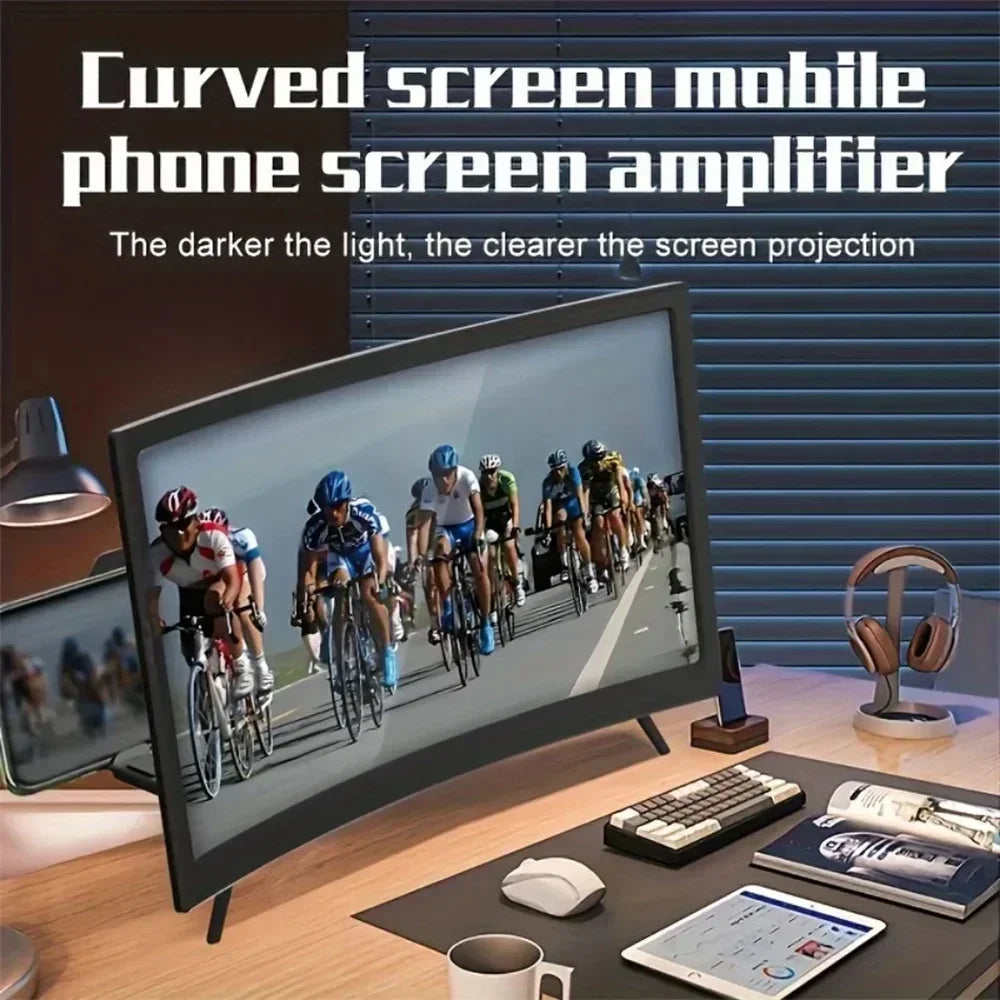 Mobile Phone Screen Protect Eyes HD Magnifier Movie Video Amplifier Holder Enlarger Screen Smart Phone Magnifying Curved Screen
